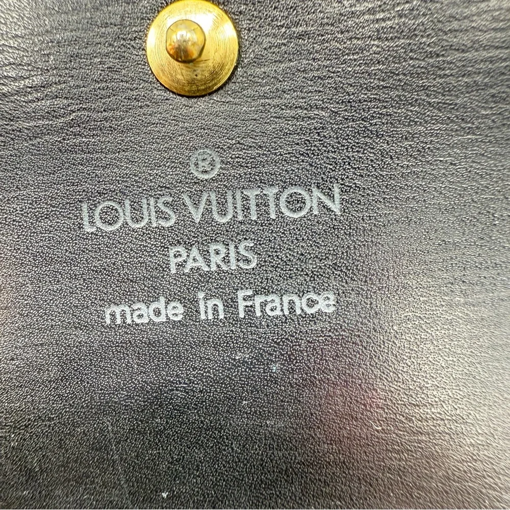 Louis Vuitton Elise Compact Wallet Black Epi Leather Vintage 1992 Authentic